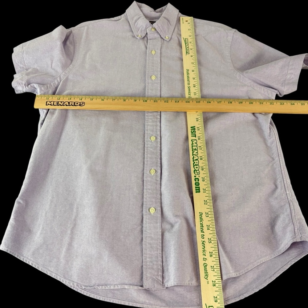 Polo Ralph Lauren Mens Large Lavender Classic Fit Short Sleeve Button Down (656) - Picture 3 of 7